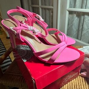 Barbie Style Fuchsia Pink Heels ~ Size 7.5 ~ NEW In Box